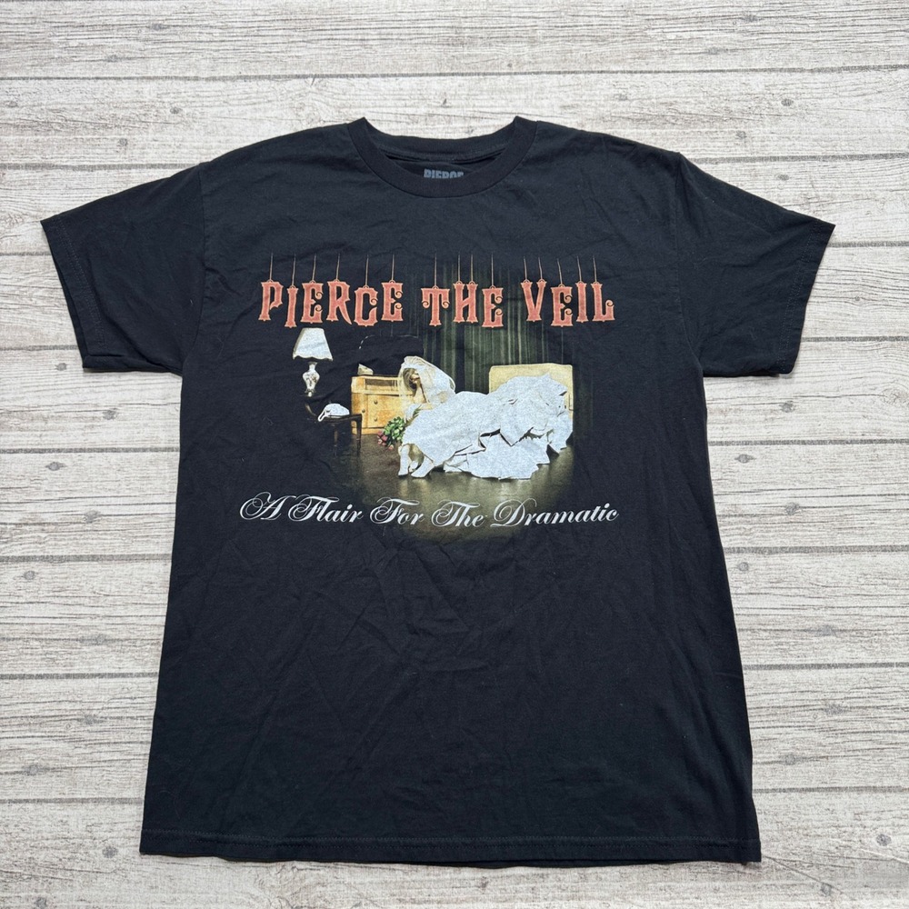 Pierce The Veil T-Shirt Men's Large Black Flair For The Dramatic Band Streetwear